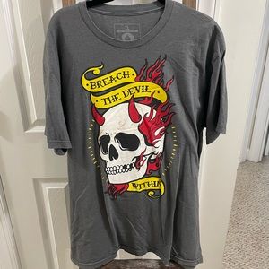 Zero Foxtrot T-Shirt Size XL Gray Breach the Devil Within
